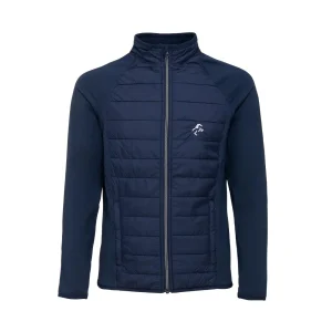 EQUINE HORSE Giubbotto sportiva bimateriale unisex Sporty blue navy abbigliamento tecnico da scuderia (09EH-PA233)